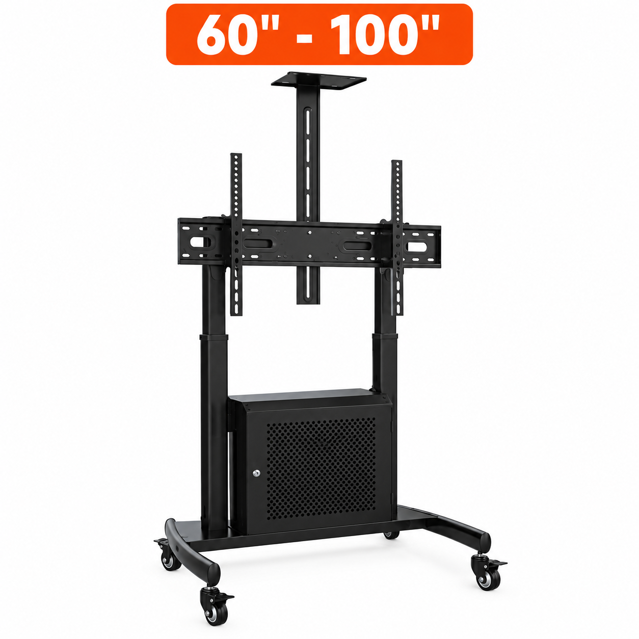 Galaxy Infosystems Heavy Duty TV Floor Trolley (60"–100") – VTM-TT-1060RB
