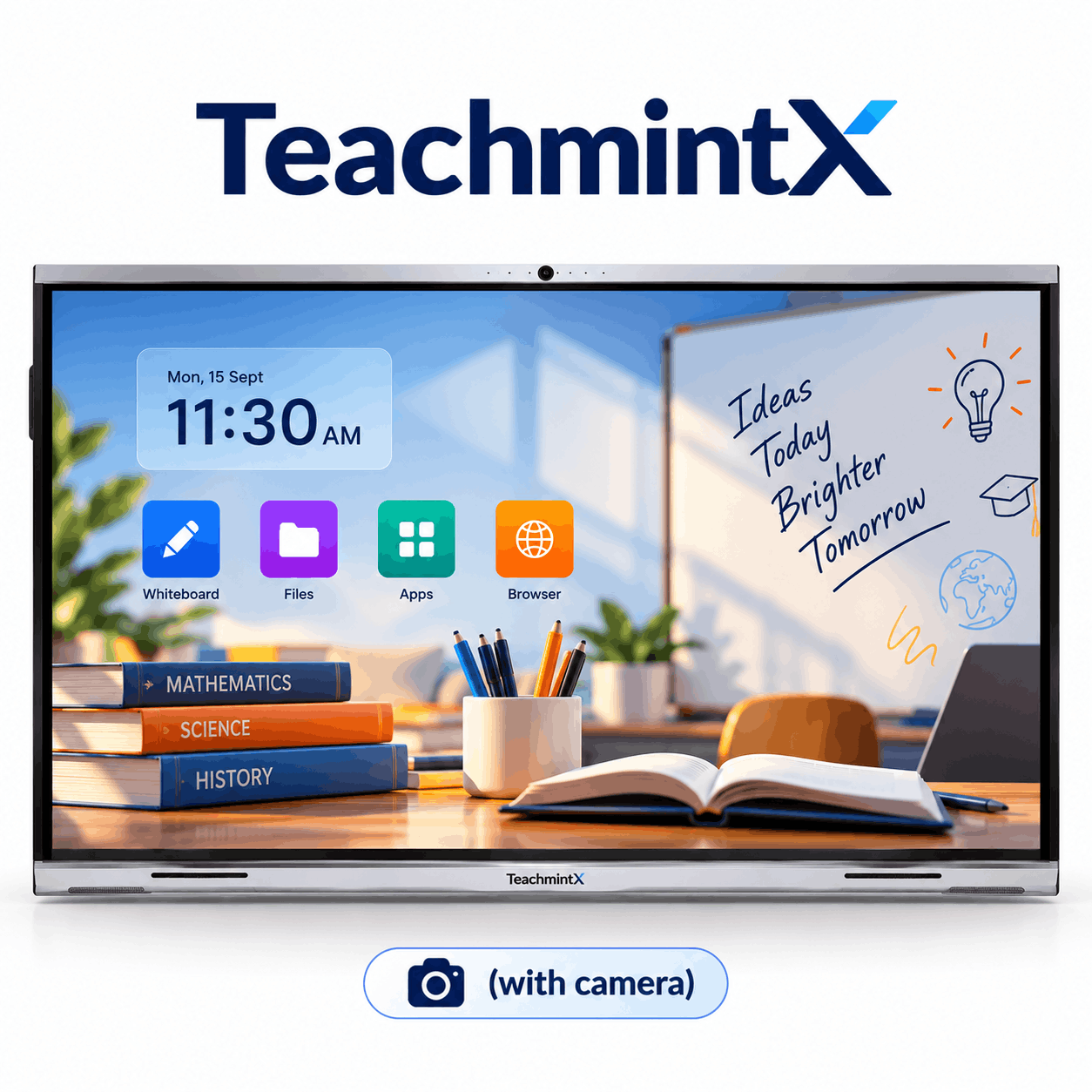 Teachmint X 65 PB Series 65" 4K Interactive Flat Panel with AI 48MP Camera – Android 16