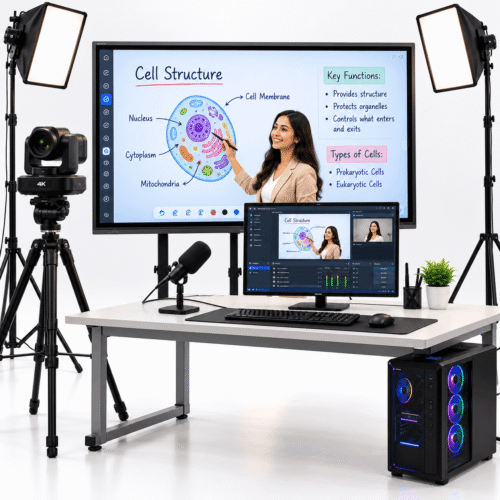 Studio Setup – Silver Package (65" Panel + 4K PTZ)